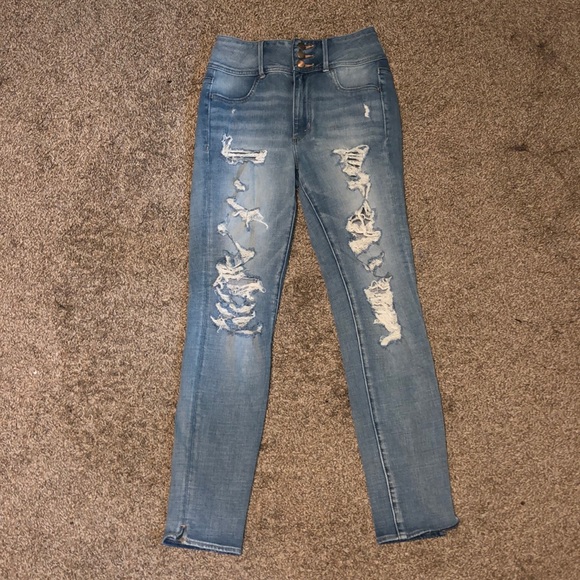 American Eagle Outfitters Denim - Super high rise ripped jeans size 2